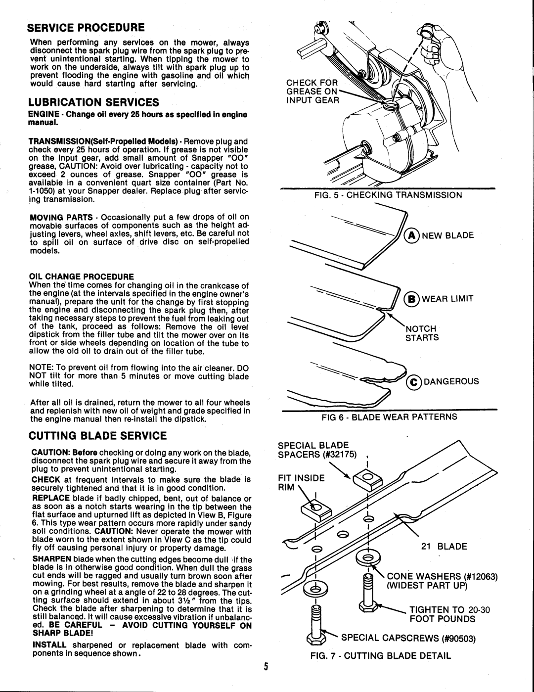 Snapper 214X4PR manual 