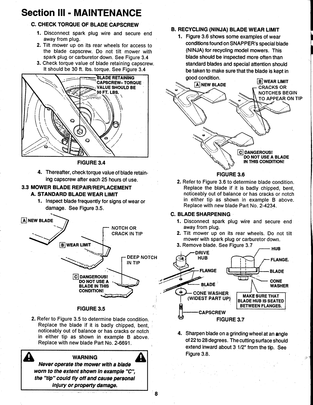 Snapper 21500 manual 