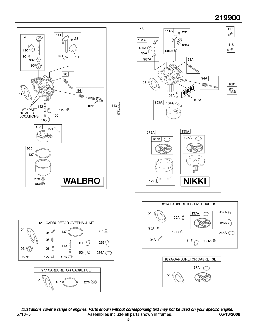 Snapper 219900 service manual Nikki 