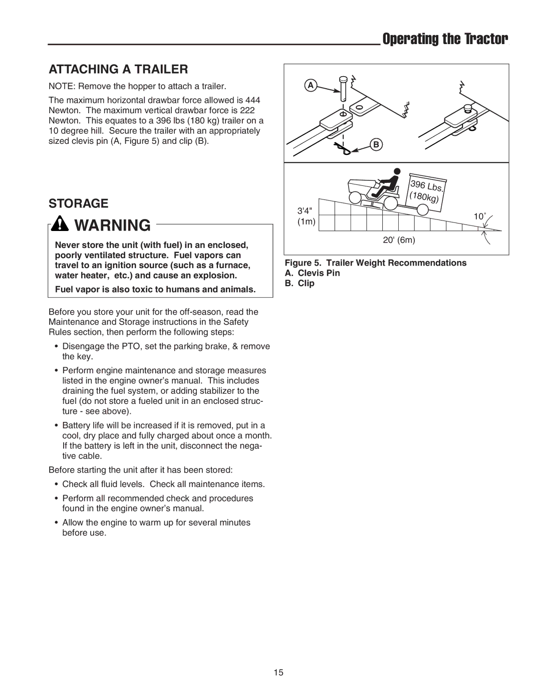 Snapper XL Series, 2400 XL Series, RD Series manual Attaching a Trailer, Storage 