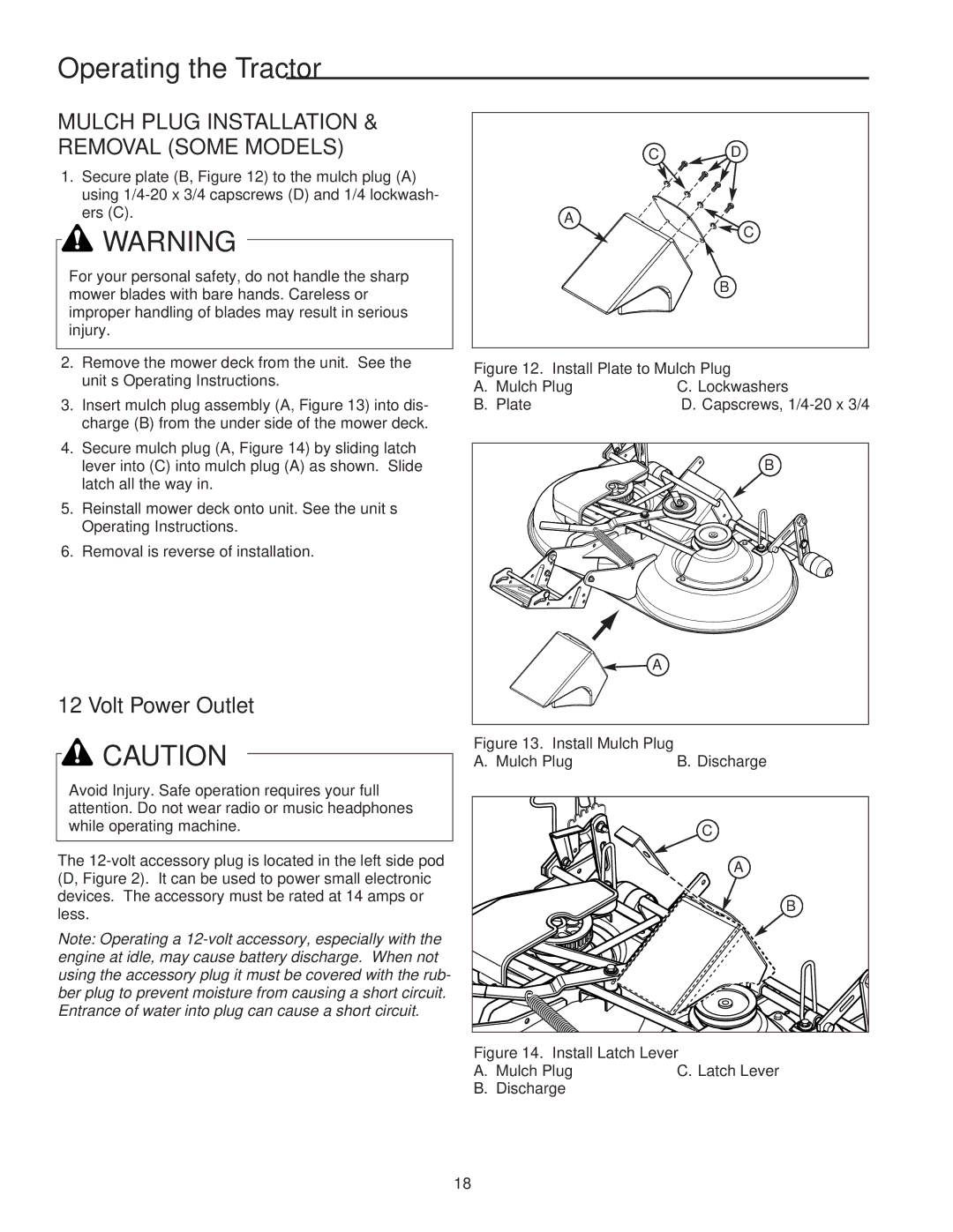 Snapper 2400 XL manual Mulch Plug Installation & Removal Some Models, Install Mulch Plug Discharge 