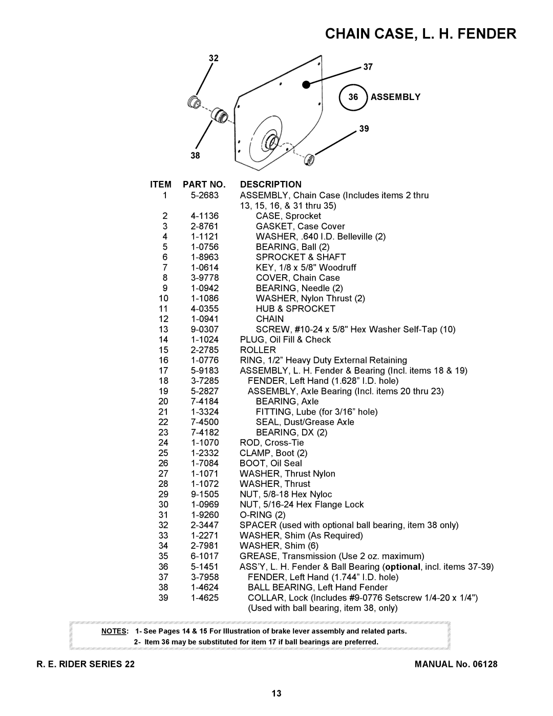 Snapper 281022BE, 300922B, W280922B, W301022BE manual Assembly 