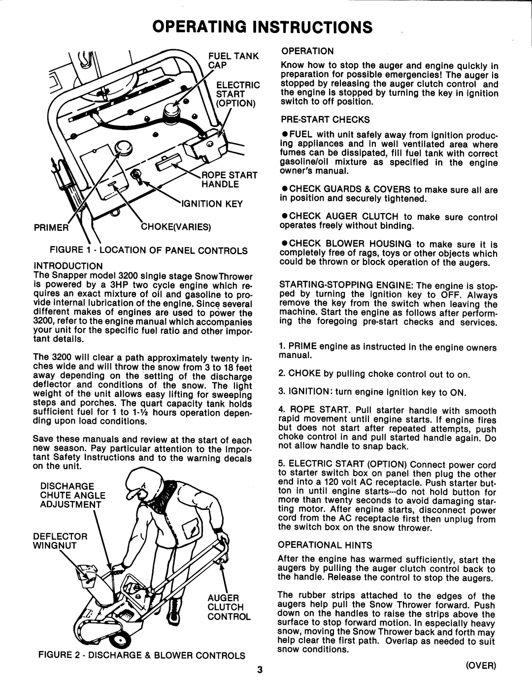 Snapper 3200 Series manual 