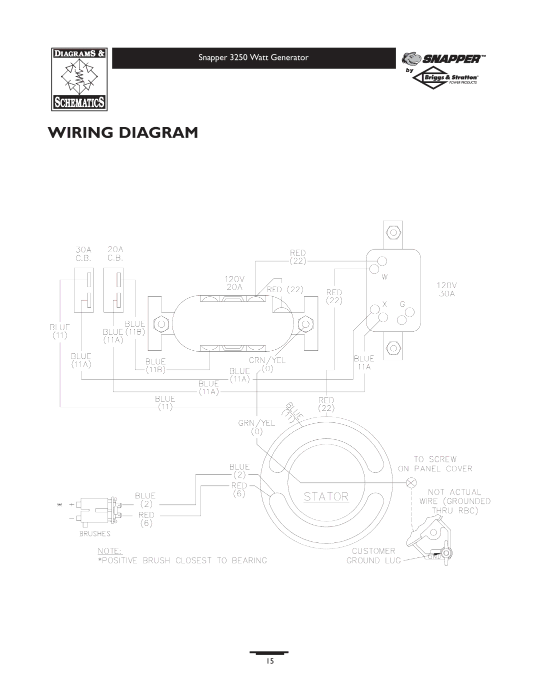 Snapper 3250 owner manual Wiring Diagram 