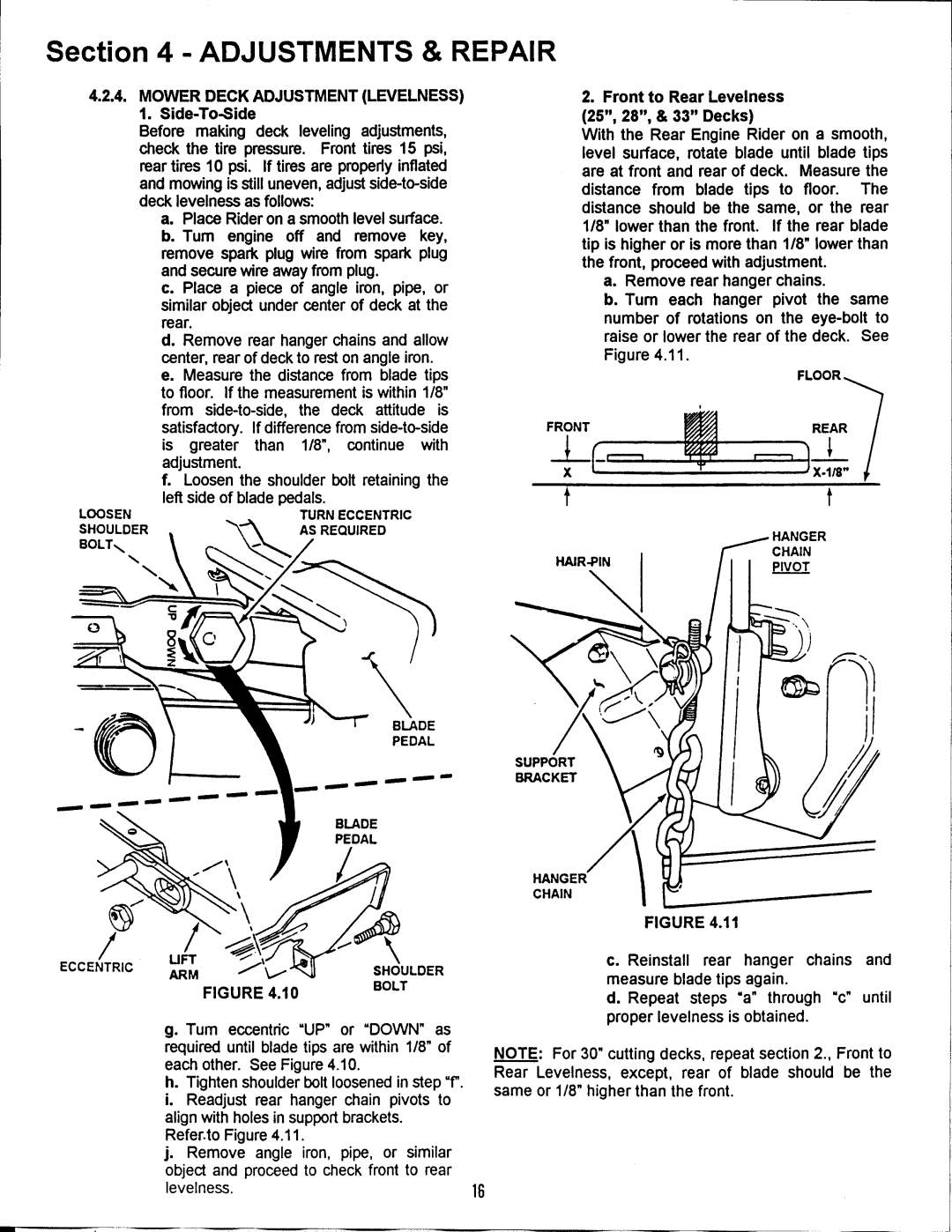 Snapper 301016BE, 331416KVE, 331416BVE, 281016be, 250816be, 301216BE, N281016BE, N250816BE manual 