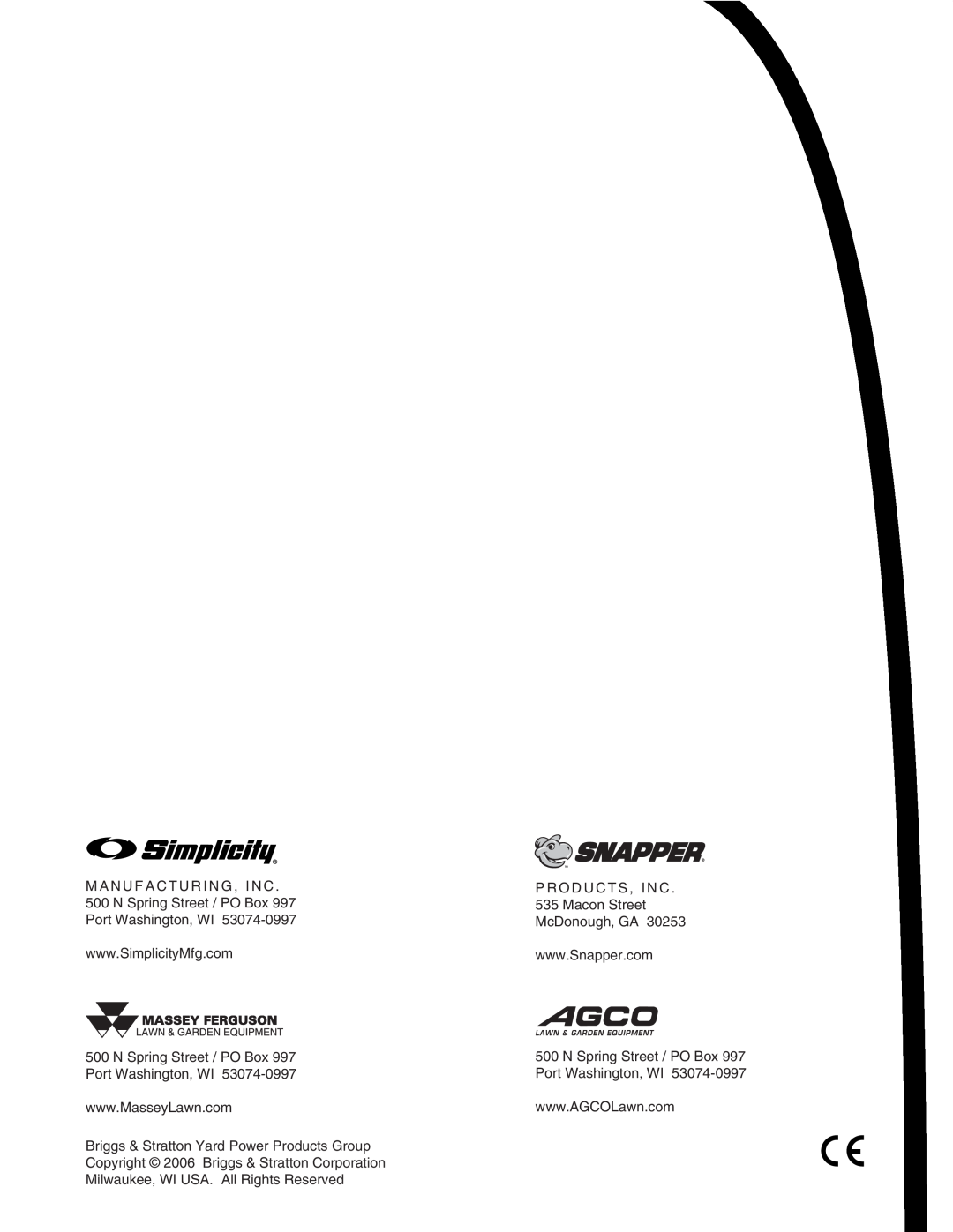 Snapper 400 Series manual 