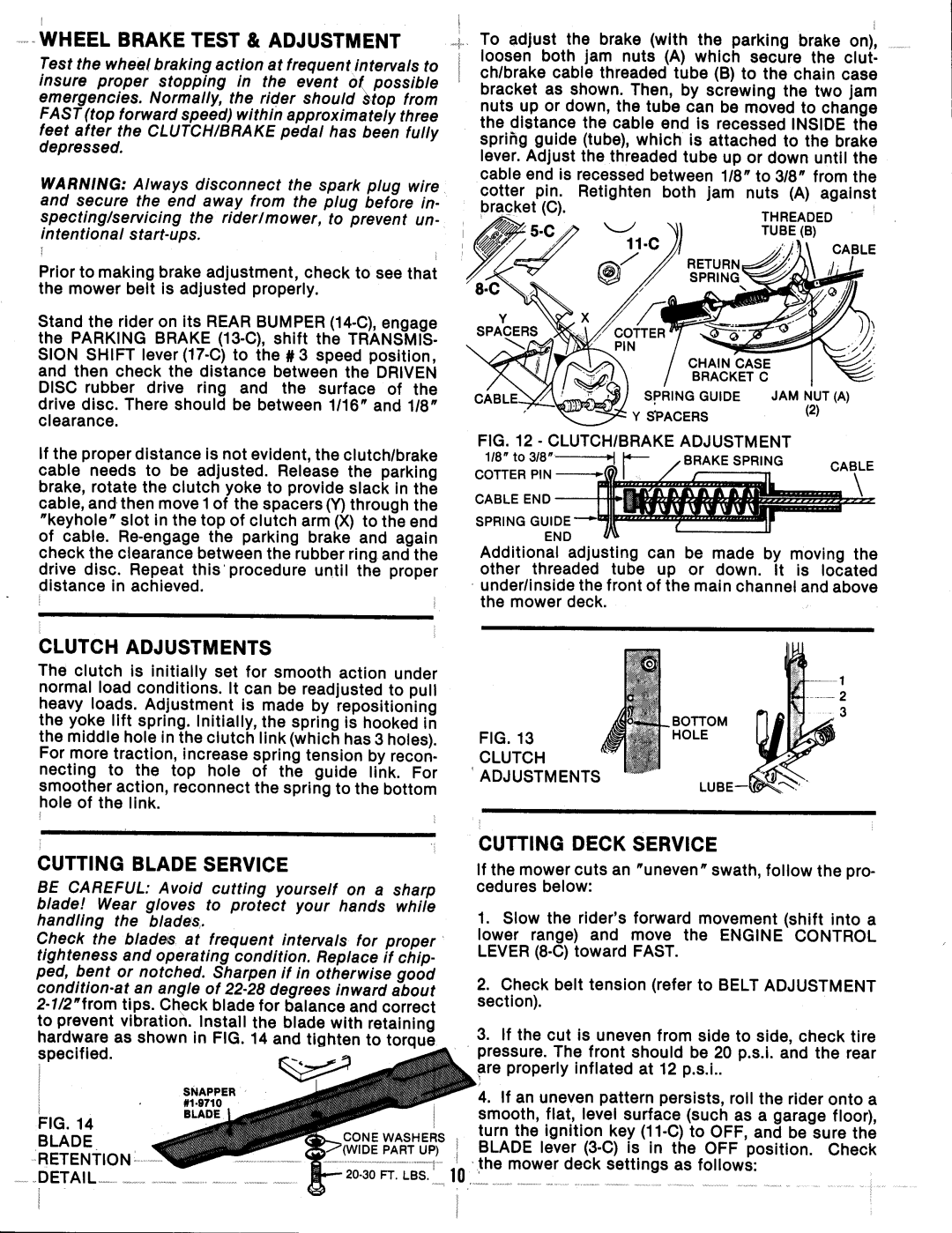 Snapper 41128E manual 