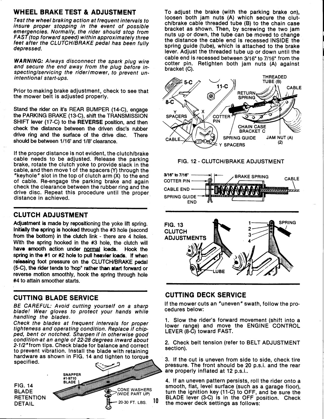 Snapper 411611BVE manual 