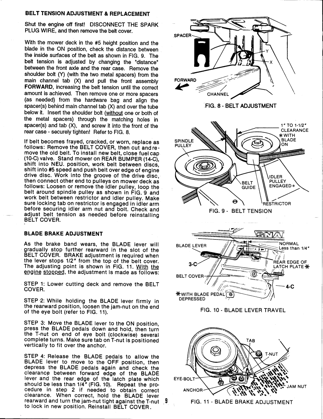 Snapper 411611BVE manual 