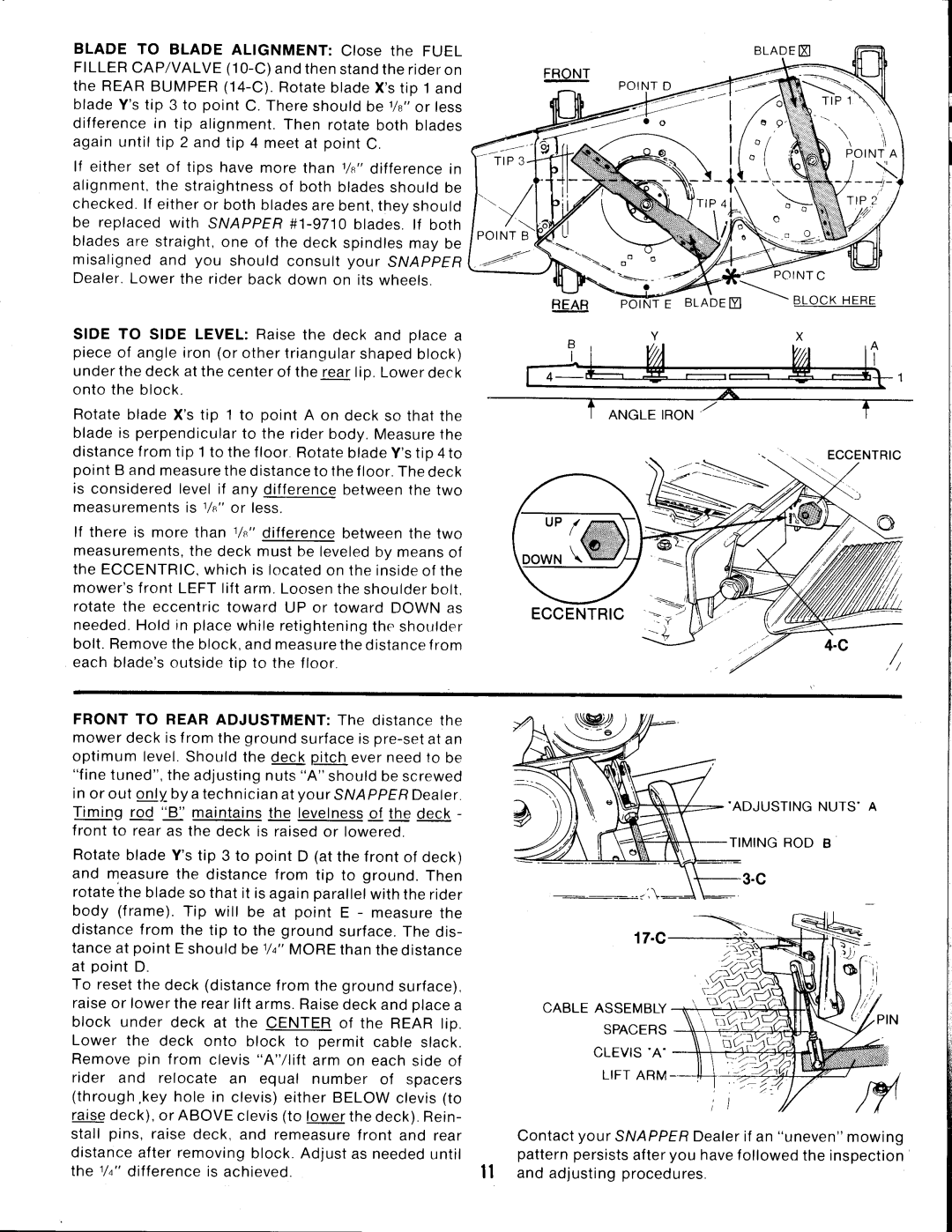 Snapper 411611BVE manual 