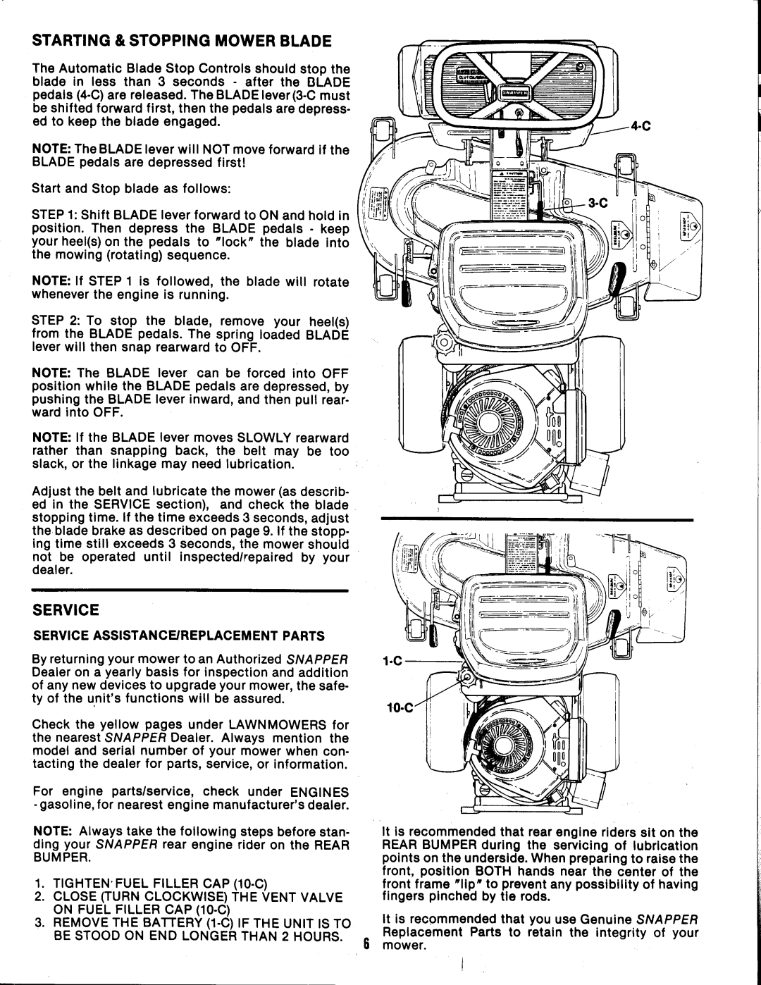 Snapper 411611BVE manual 