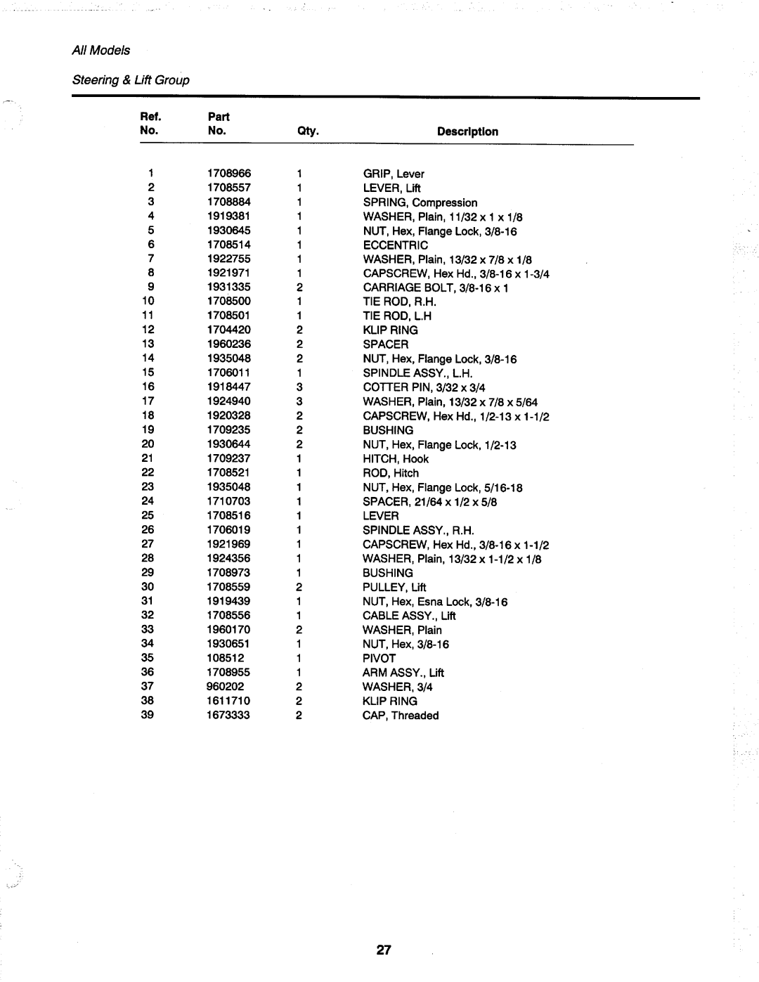 Snapper 412H, 412G, 409G, 1692173 manual 