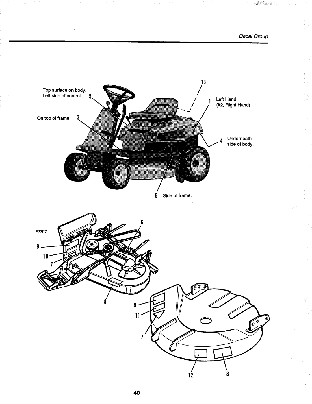 Snapper 409G, 412G, 412H, 1692173 manual 