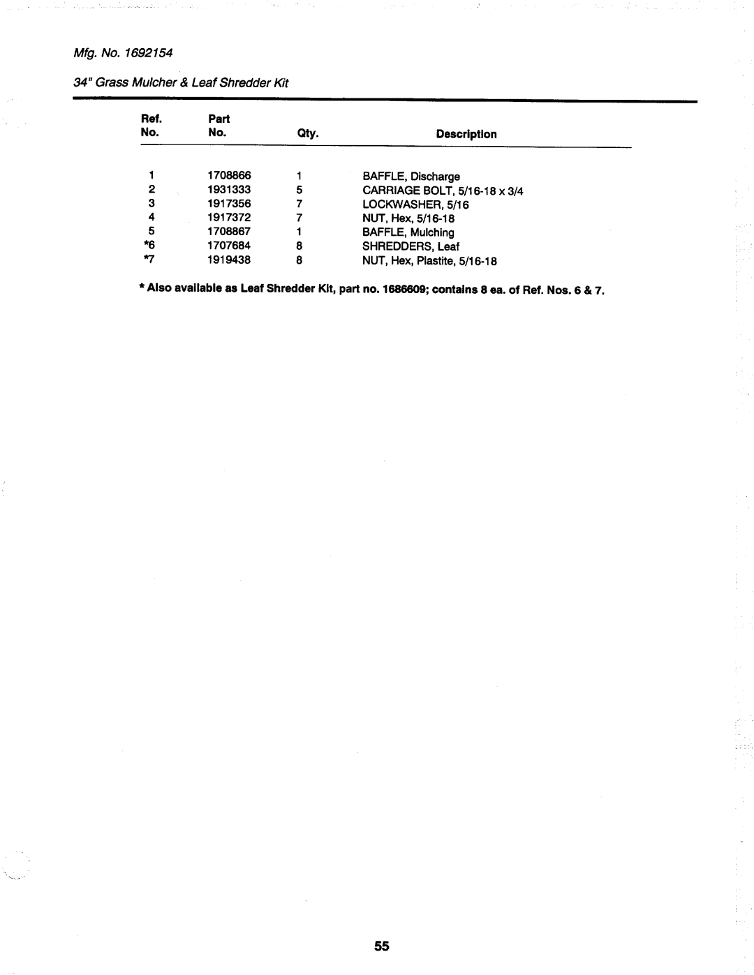 Snapper 412H, 412G, 409G, 1692173 manual 