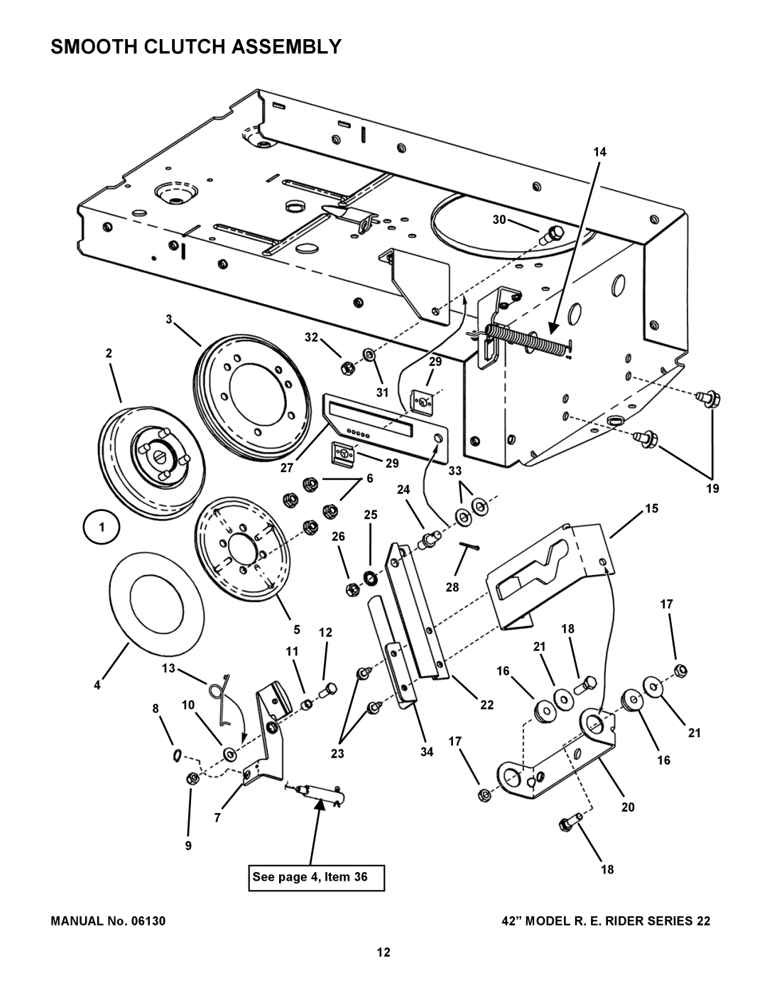 Snapper 421622BVE manual Smooth Clutch Assembly 