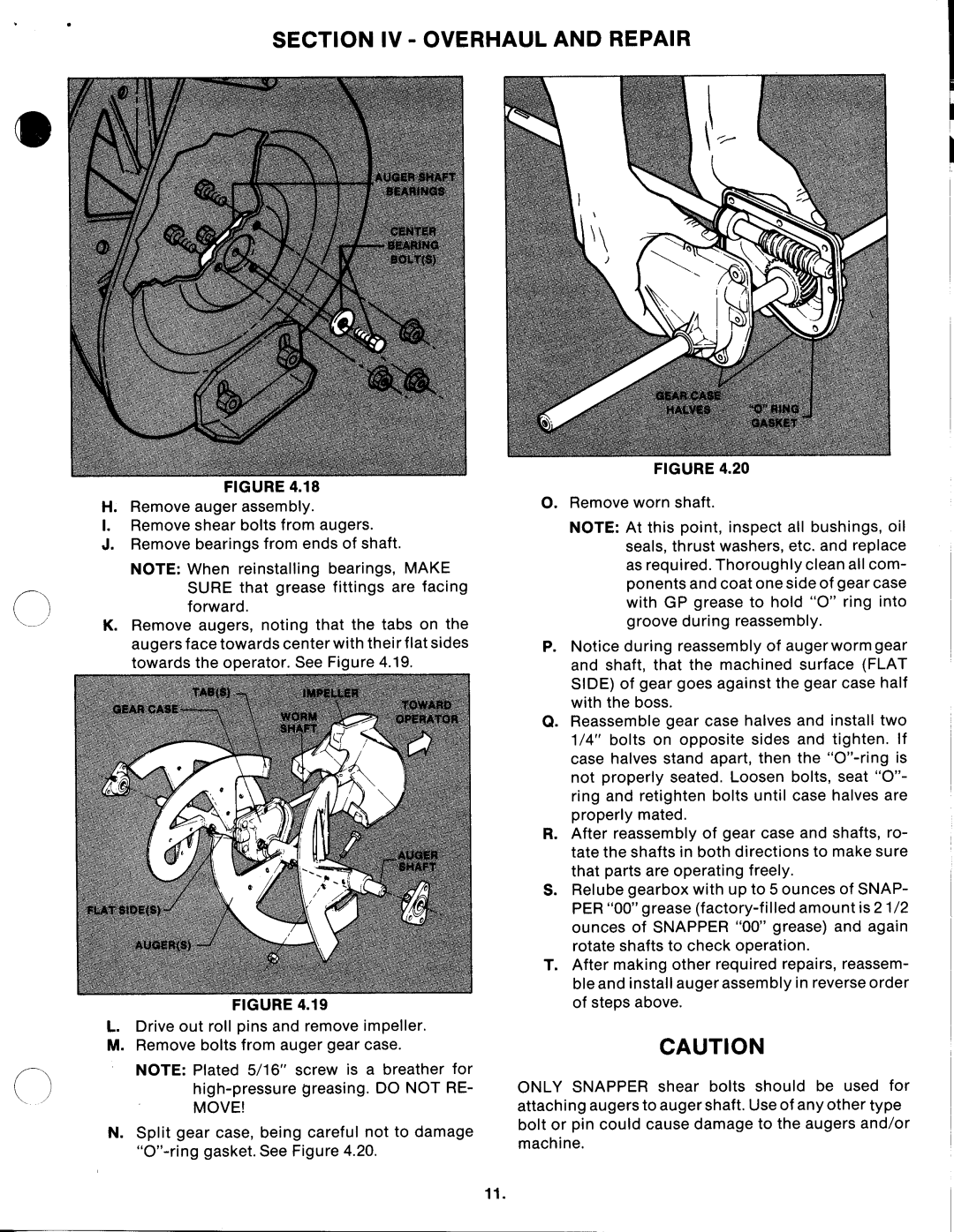 Snapper 4220 Series manual 