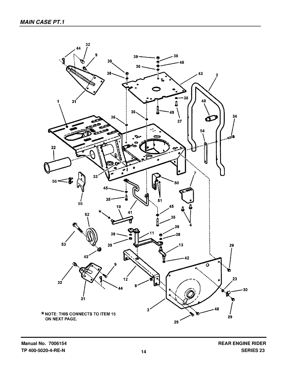 Snapper 422023BVE manual Main Case PT.1 