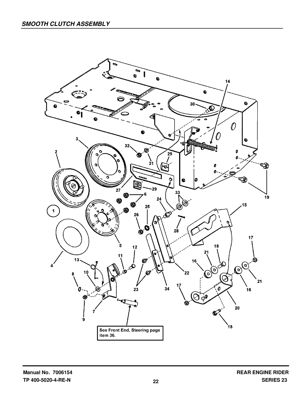 Snapper 422023BVE manual Smooth Clutch Assembly 