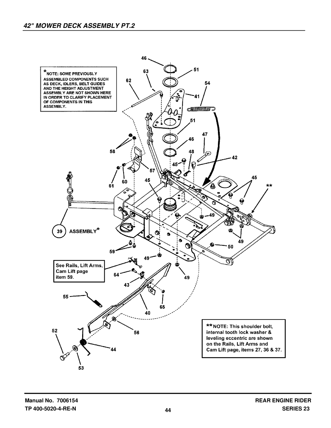 Snapper 422023BVE manual Mower Deck Assembly PT.2 