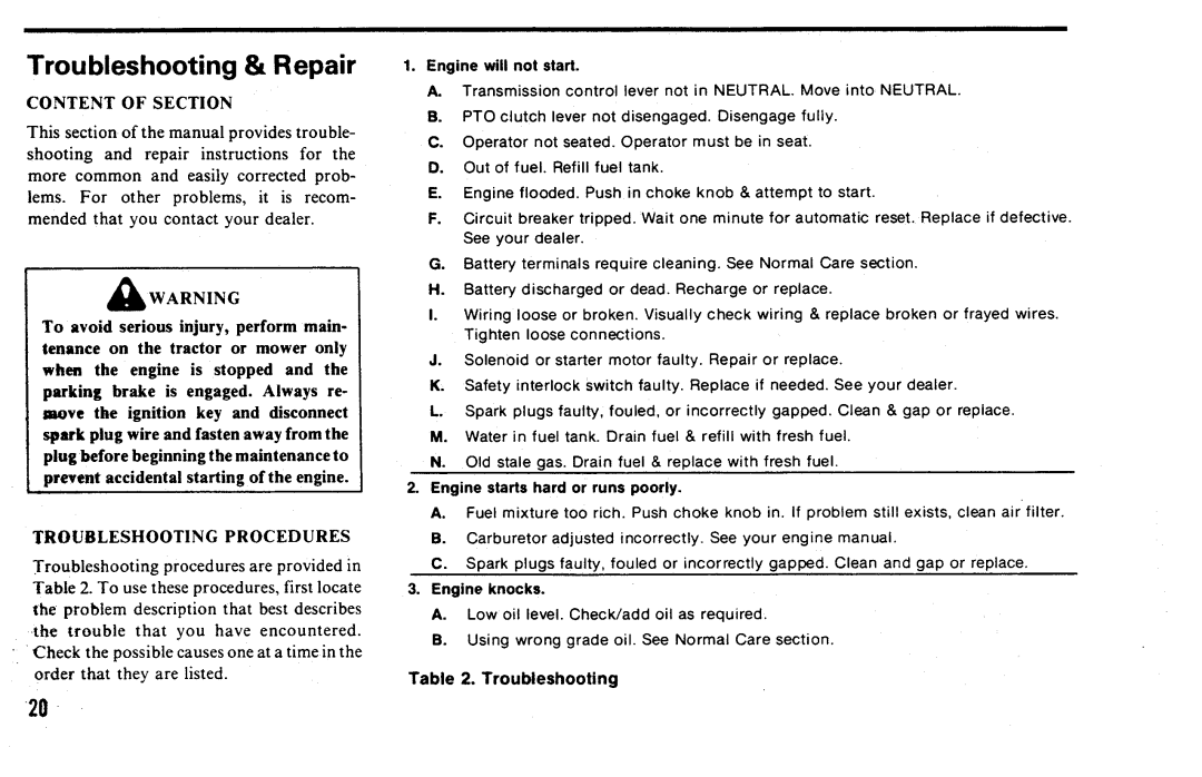 Snapper 5200 Series manual 