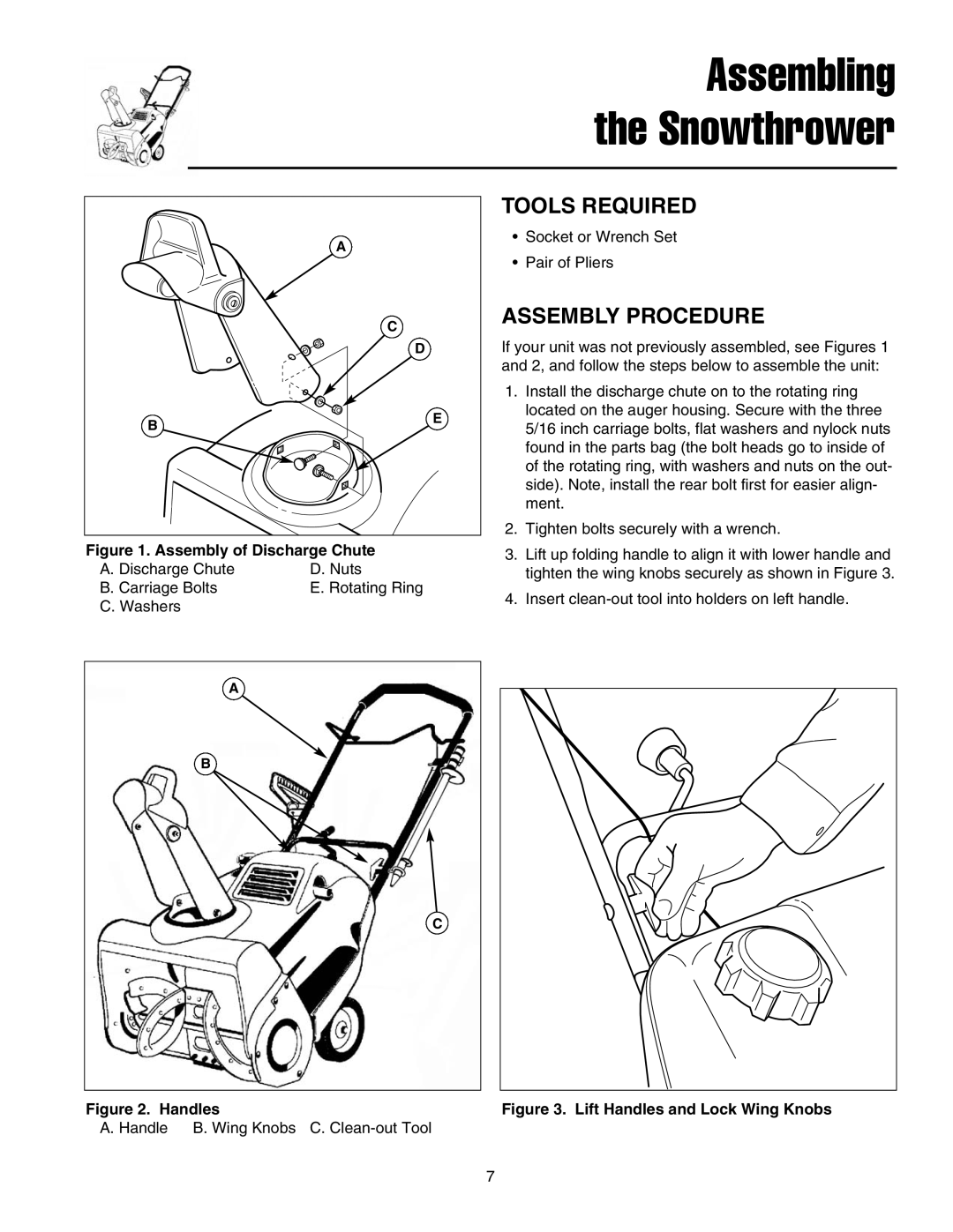 Snapper 520E manual Tools Required, Assembly Procedure 