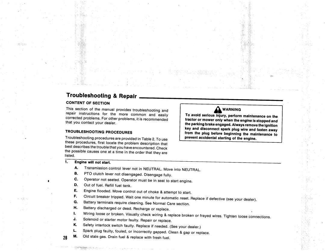 Snapper 521H Series manual