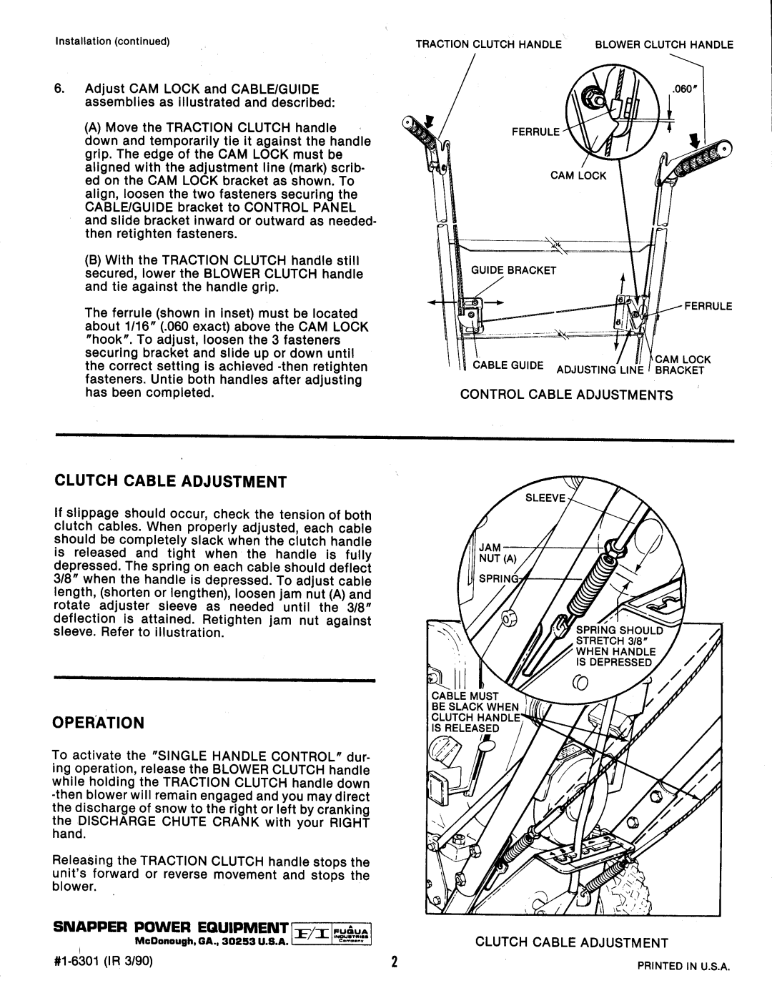 Snapper 6-0990 manual 