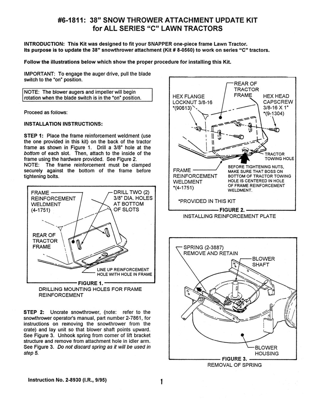 Snapper 6-1811 manual 