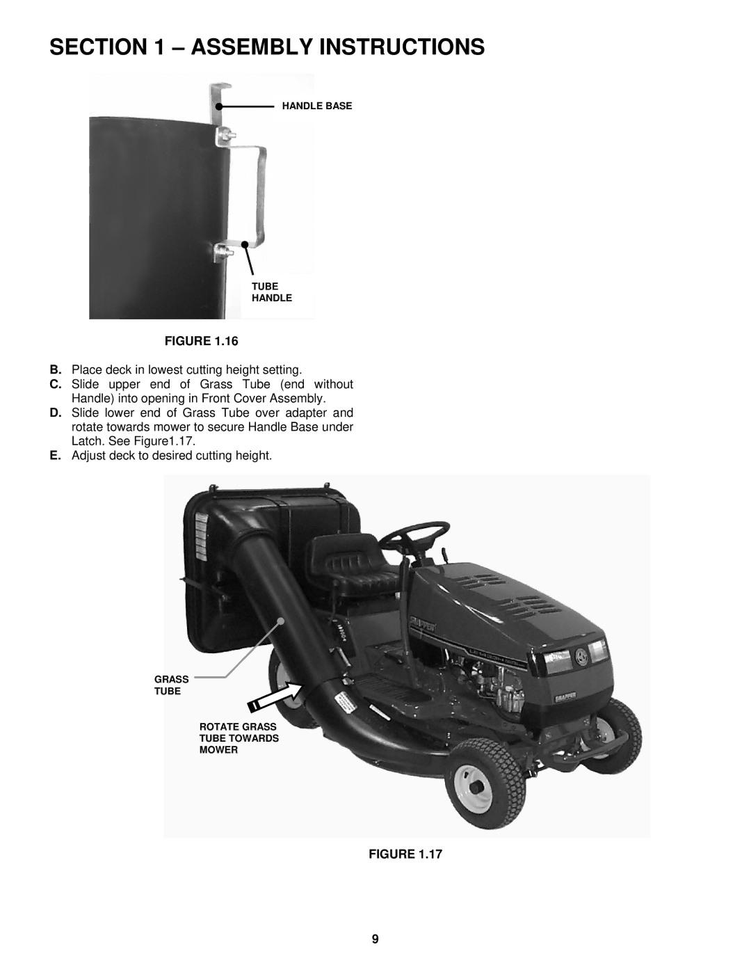 Snapper 6-3131 manual Handle Base Tube 