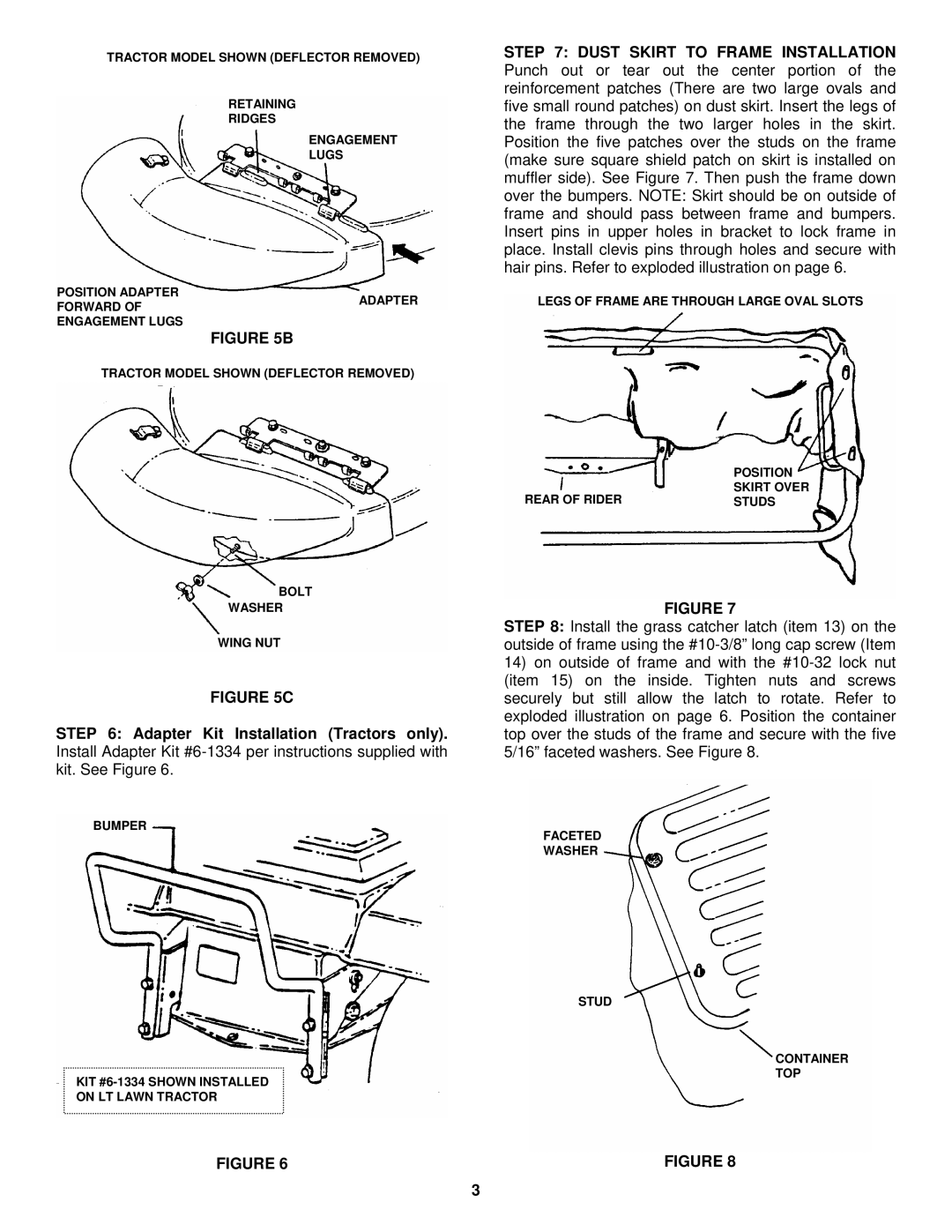 Snapper 6-3317 manual Bumper KIT #6-1334 Shown Installed On LT Lawn Tractor 