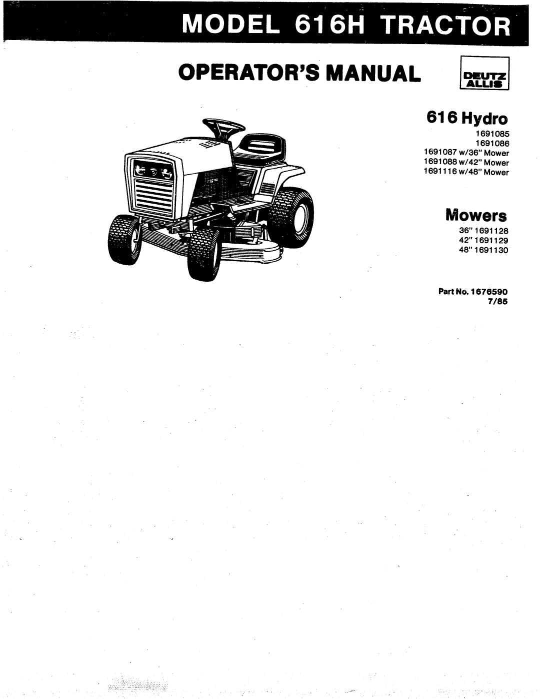 Snapper 616H manual 