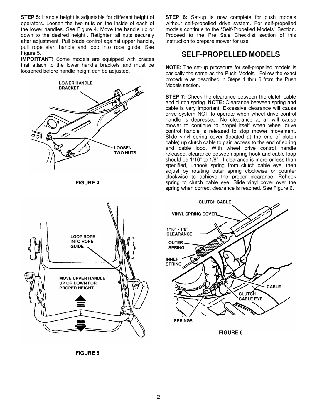 Snapper 7-4172 manual SELF-PROPELLED Models 