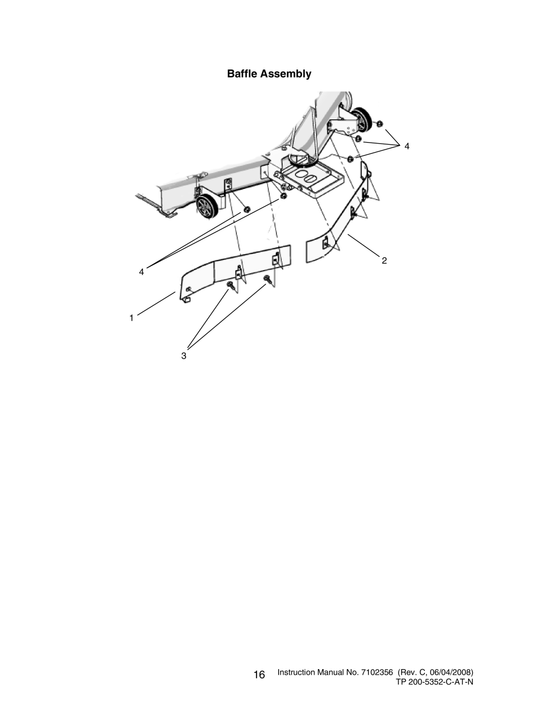 Snapper 7600069 - 7600070 instruction manual Baffle Assembly 