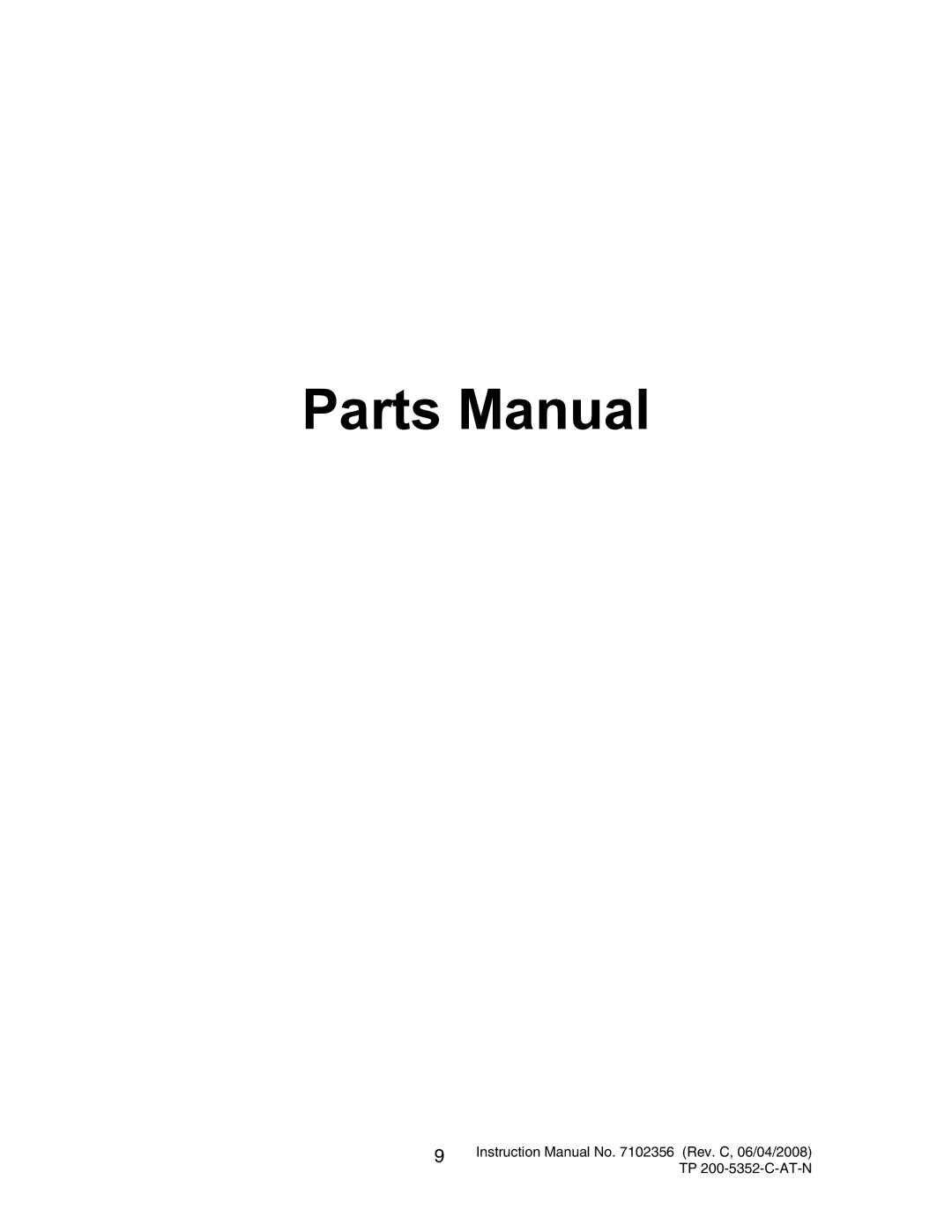 Snapper 7600069 - 7600070 instruction manual Parts Manual 