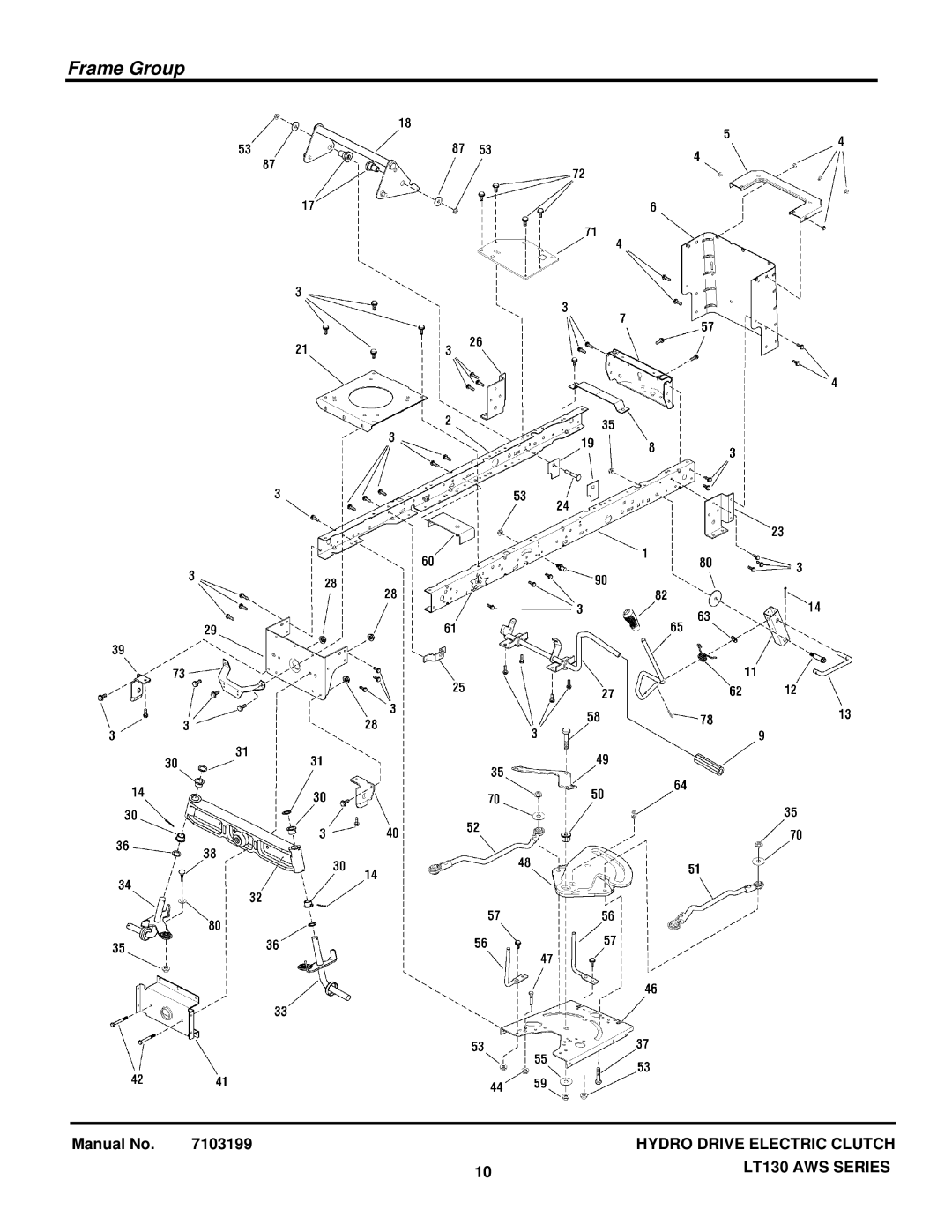 Snapper 7800546, 7800542, 7800545E, 7800478, 2690858 manual Frame Group 