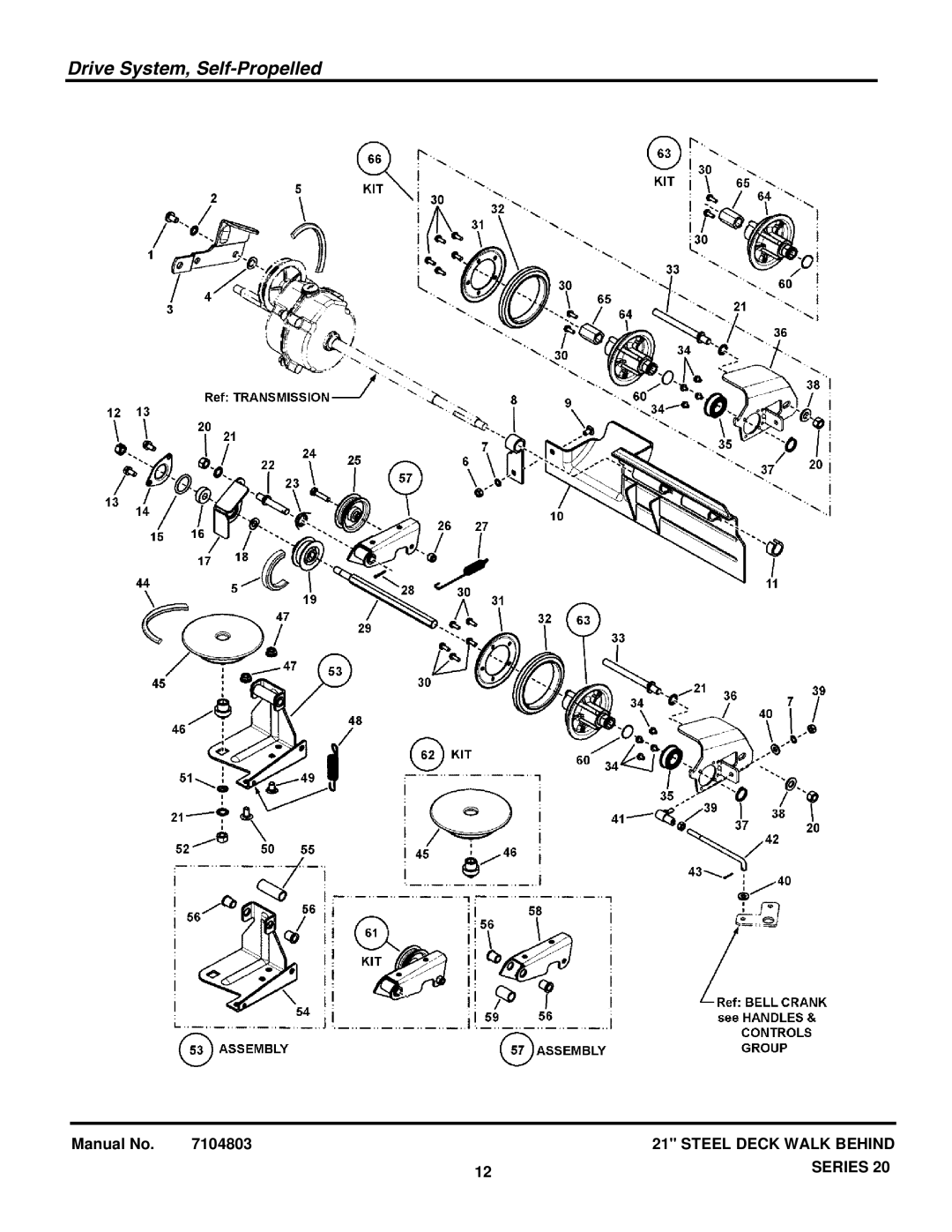 Snapper 7800764, 7800772 manual Drive System, Self-Propelled 