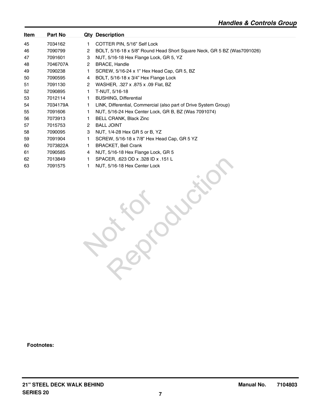 Snapper 7800772, 7800764 manual Ball Joint 