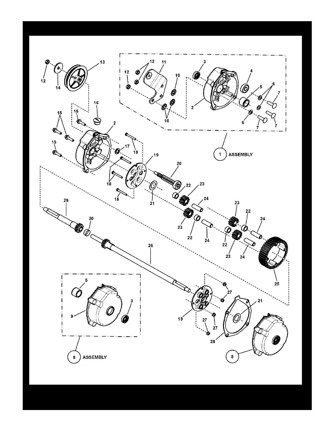 Snapper 7800764 manual Transmission - Differential Group, Reproduction, Manual No, 7104803, Steel Deck Walk Behind, Series 