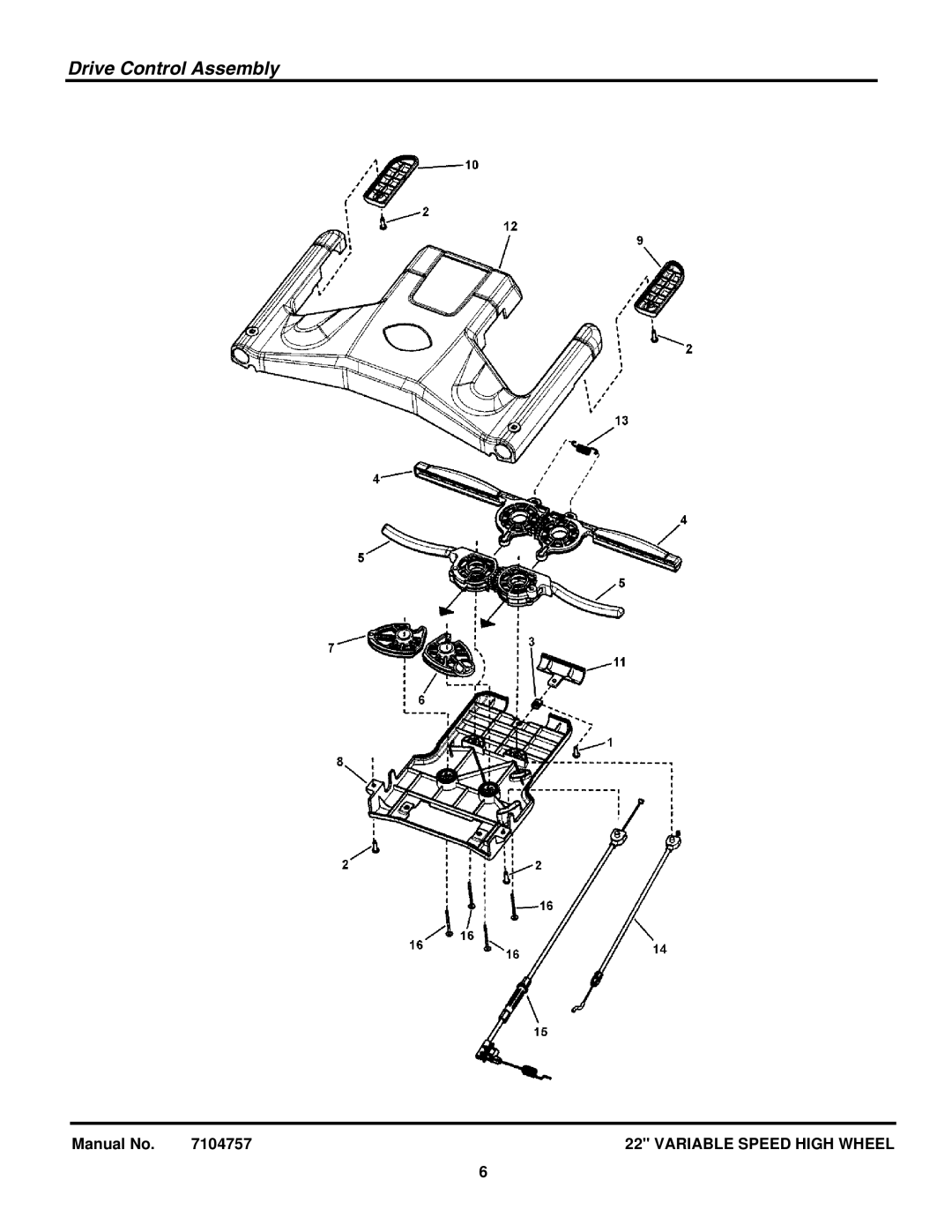 Snapper 7800776, 7800779 manual Drive Control Assembly 