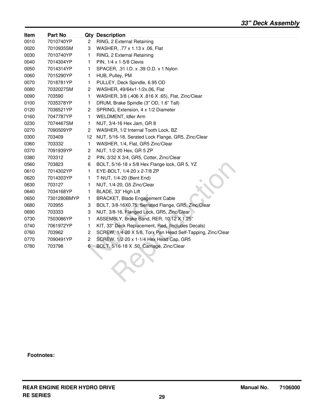 Snapper 7800921-00 manual 7010740YP 