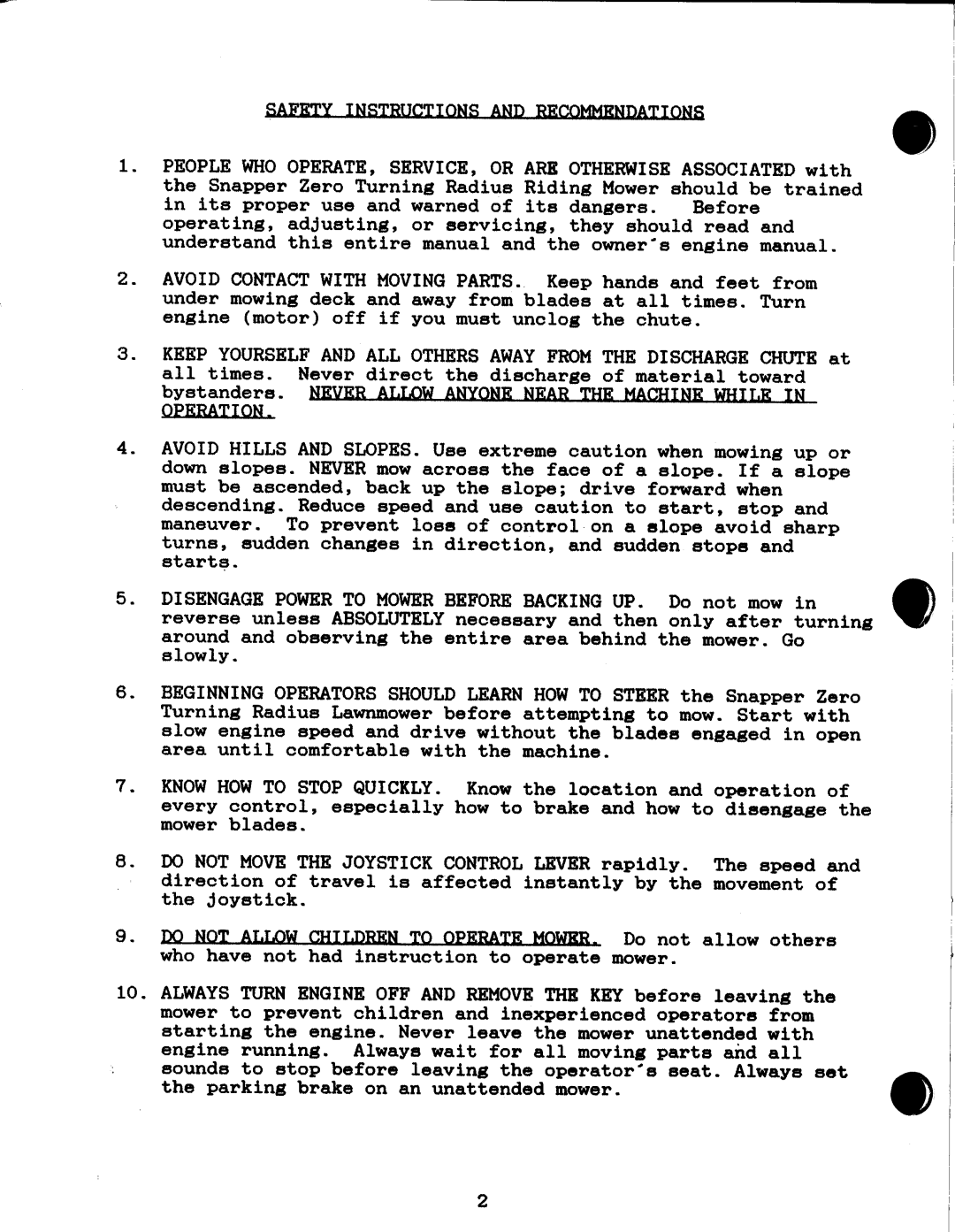 Snapper 79480 manual 