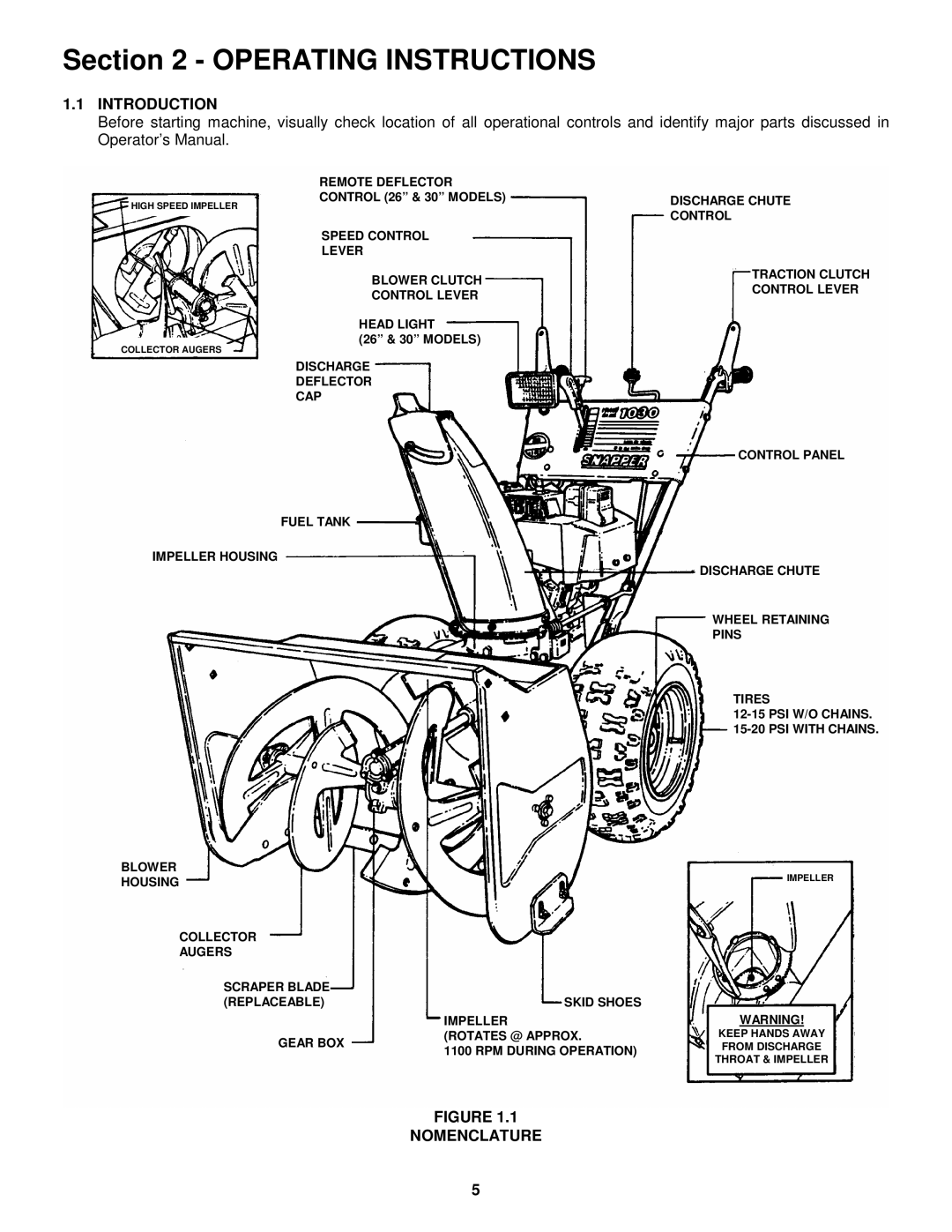 Snapper 11305, 8245, 9265 important safety instructions Introduction, Nomenclature 