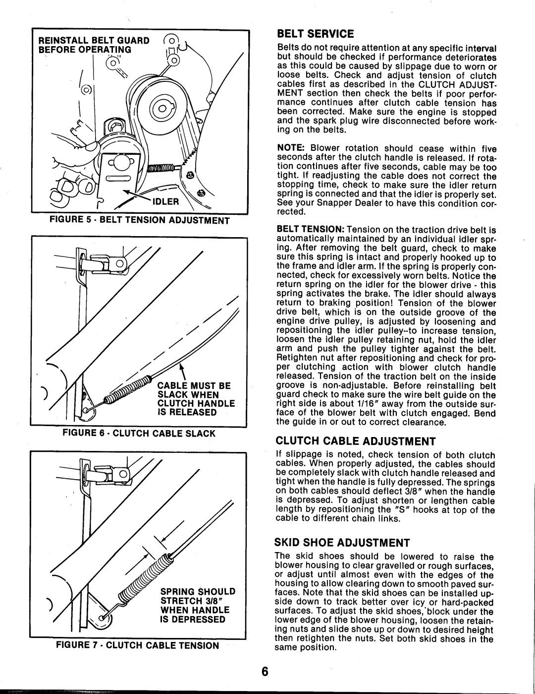 Snapper 8241, 8261, 5241, 10301 manual 