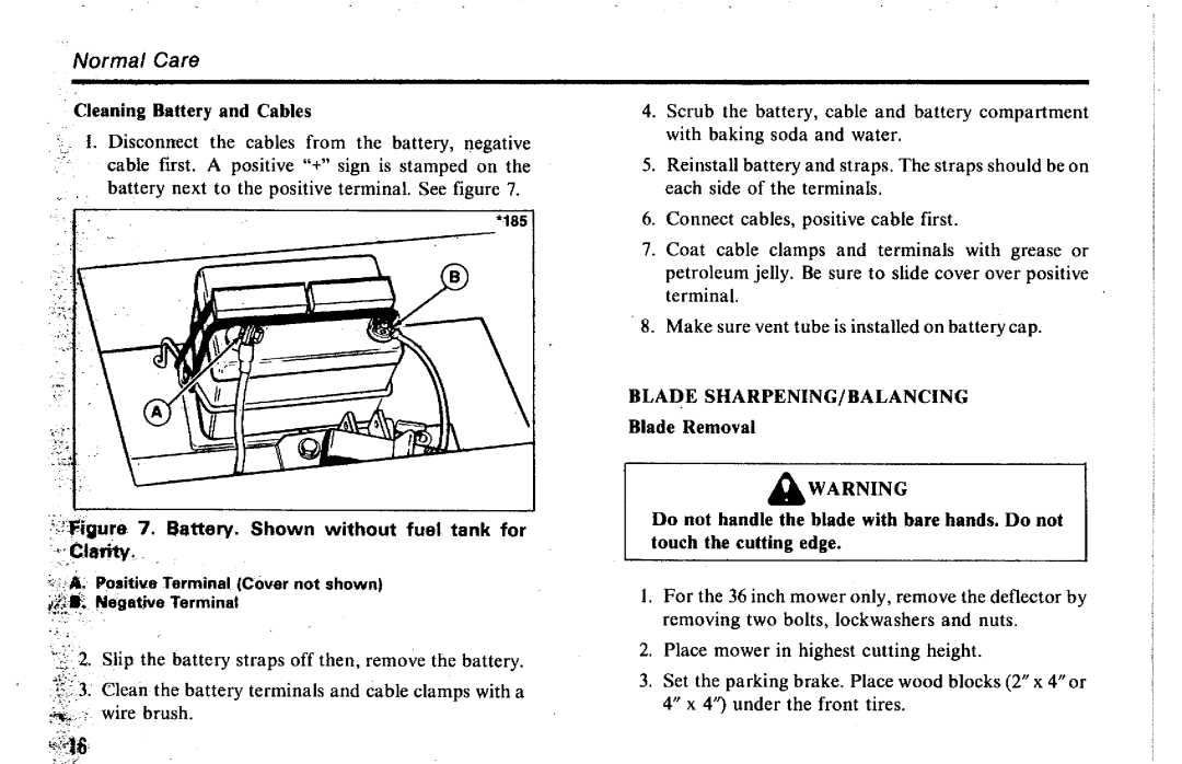 Snapper 830, 1036 manual 