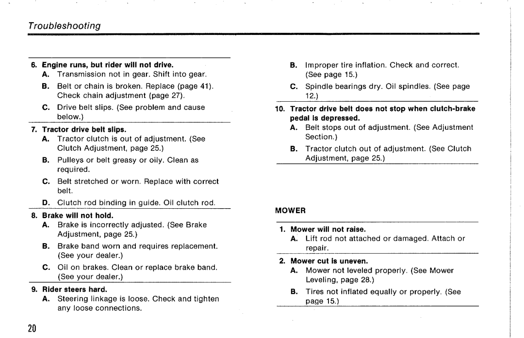 Snapper 830, 1036 manual 