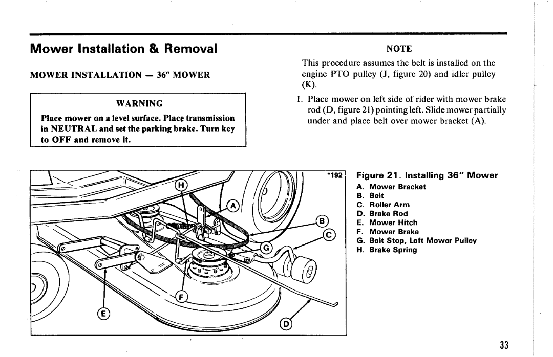 Snapper 1036, 830 manual 