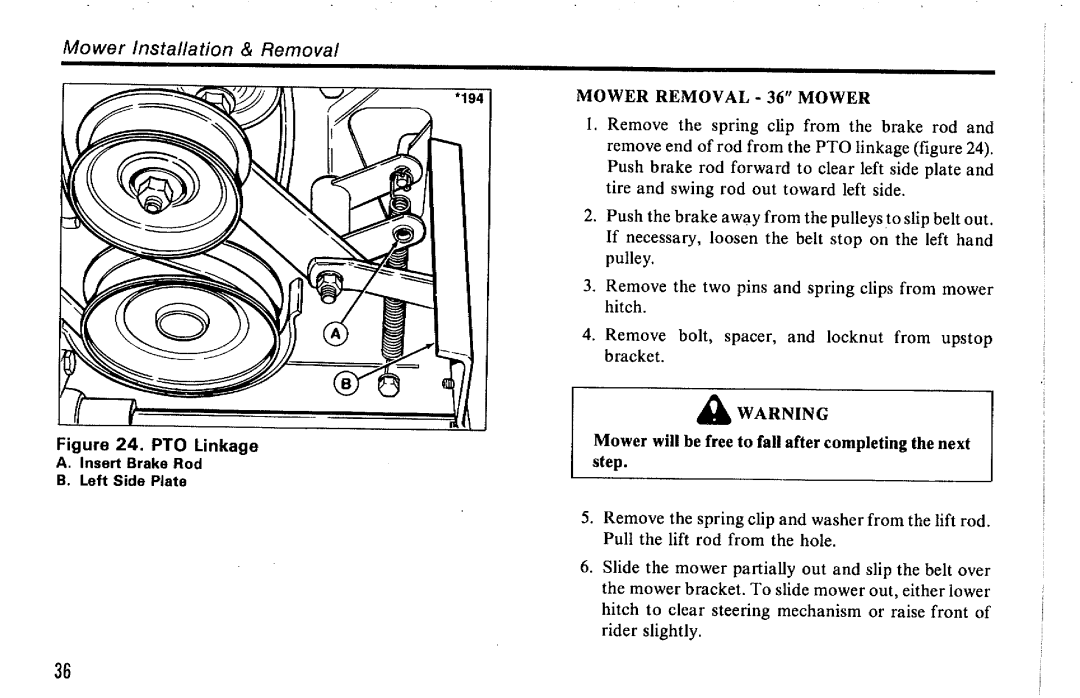 Snapper 830, 1036 manual 