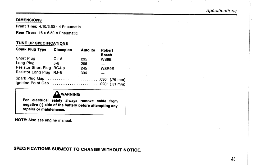 Snapper 1036, 830 manual 