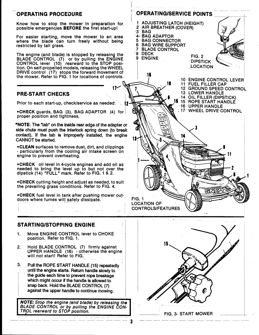 Snapper AP21507B manual 