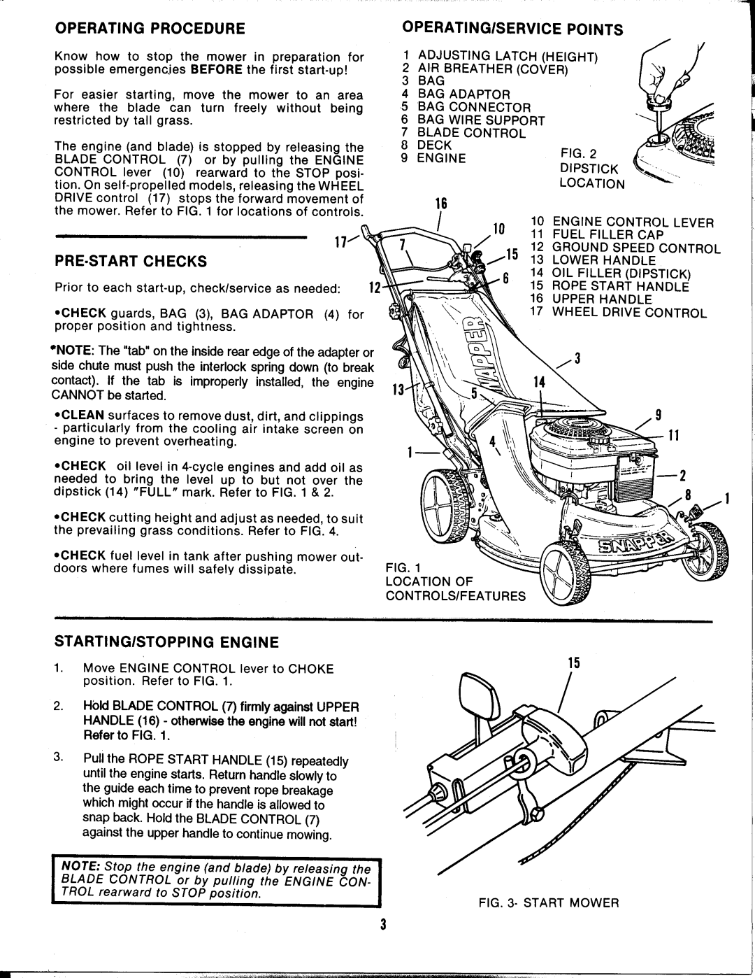 Snapper AP21509B manual 